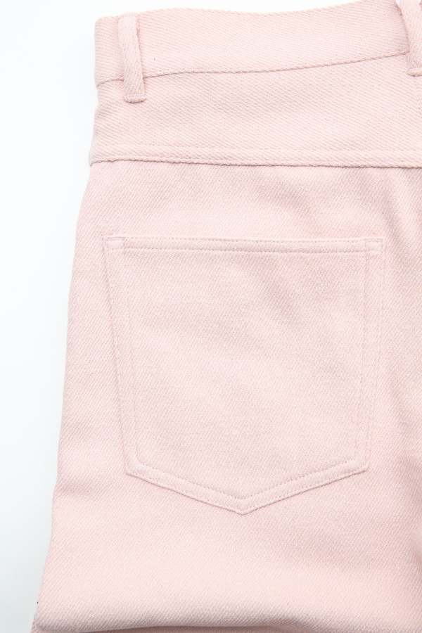 Auralee Silk Nep Denim 5P Wide Pants