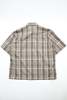 Auralee Super Fine Tropical Wool Check Half-Sleeved Shirt - Brown - Thumbnail 7