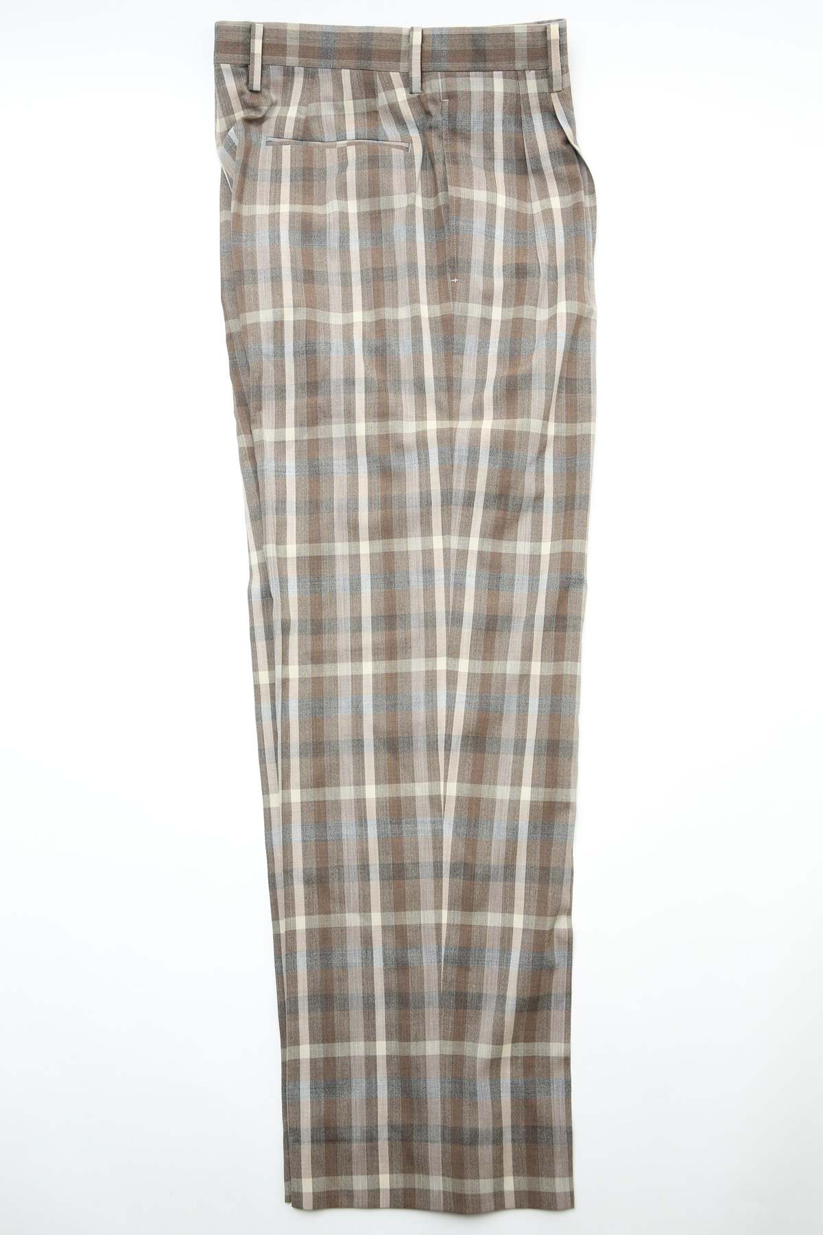 Auralee Super Fine Tropical Wool Check Two-Tuck Slacks - Image 5 of 11