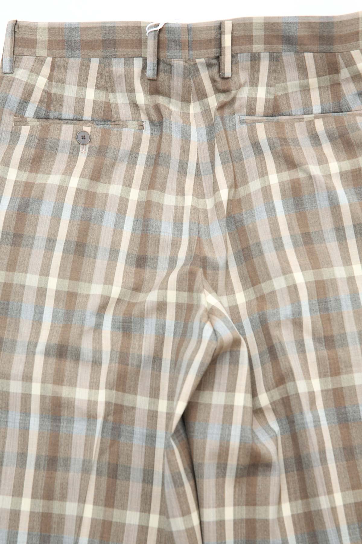 Auralee Super Fine Tropical Wool Check Two-Tuck Slacks - Image 10 of 11