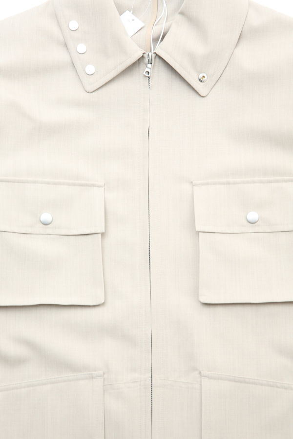 Auralee Wool Max Canvas Blouson - Gray Beige