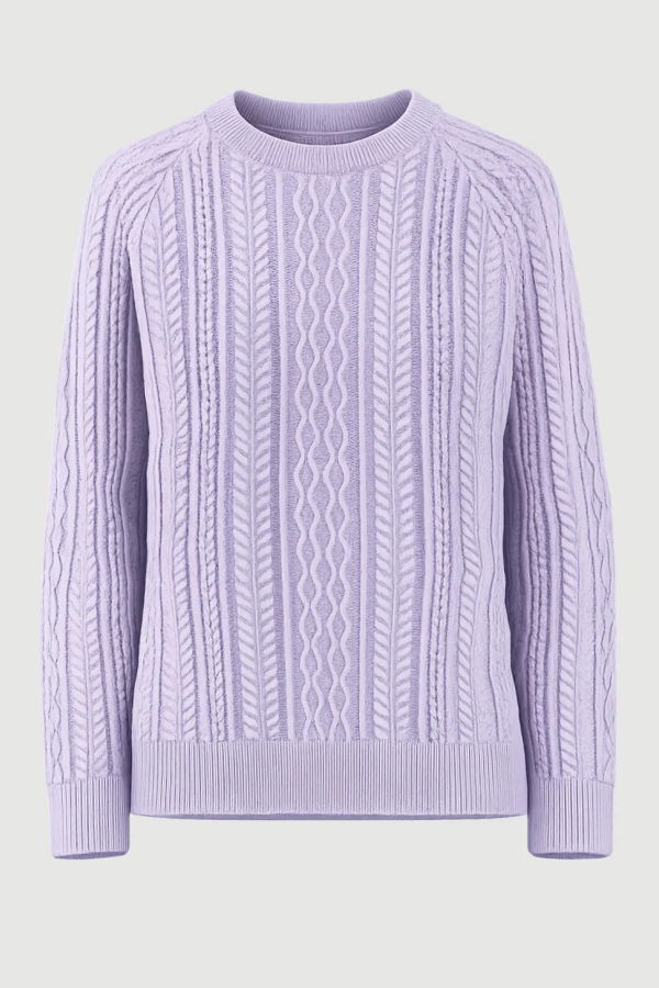 Begg x Co Maytime Isla Cashmere Cotton Sweater - Purple