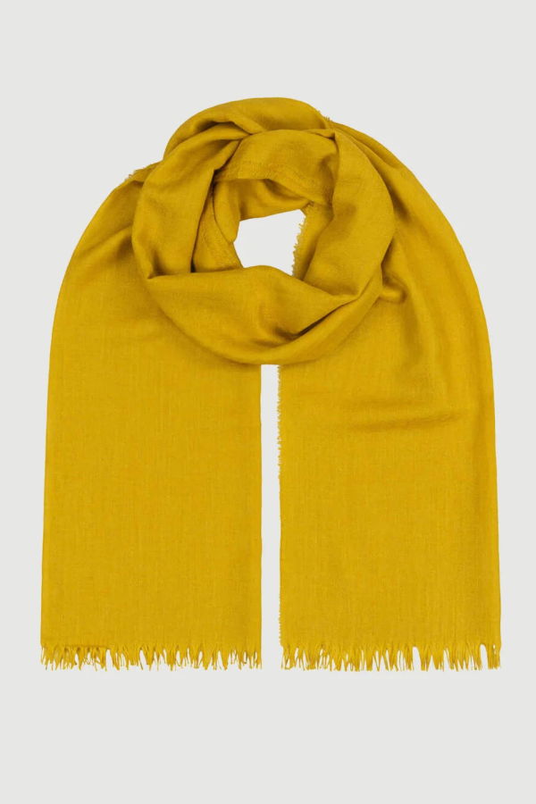 Begg x Co Staffa Solid Scarf - Gold Dust