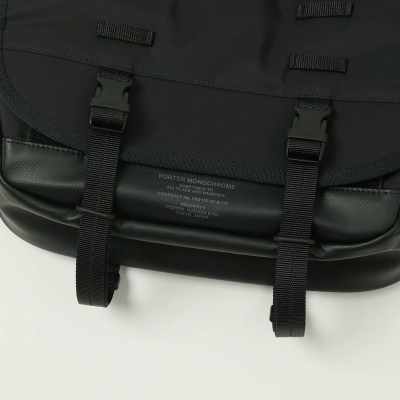 Porter-Yoshida Monochrome Messenger Bag - Black