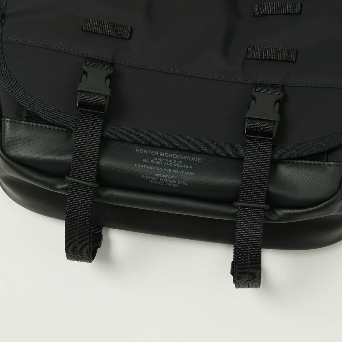 Porter-Yoshida Monochrome Messenger Bag - Black - Image 4 of 5