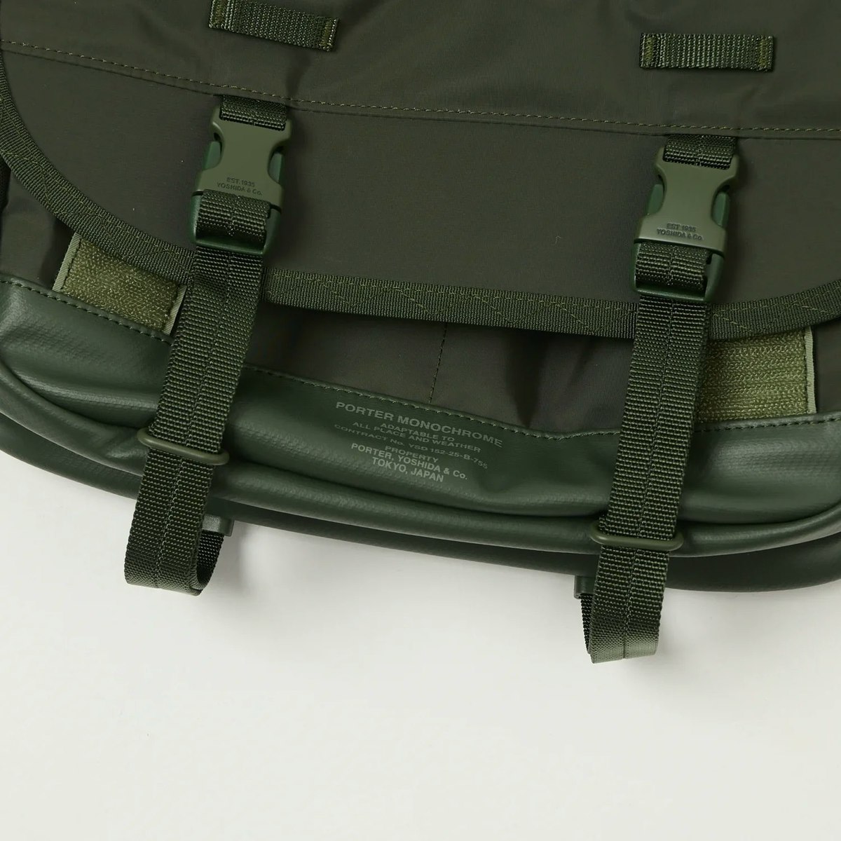 Porter-Yoshida Monochrome Messenger Bag - Olive - Image 5 of 5