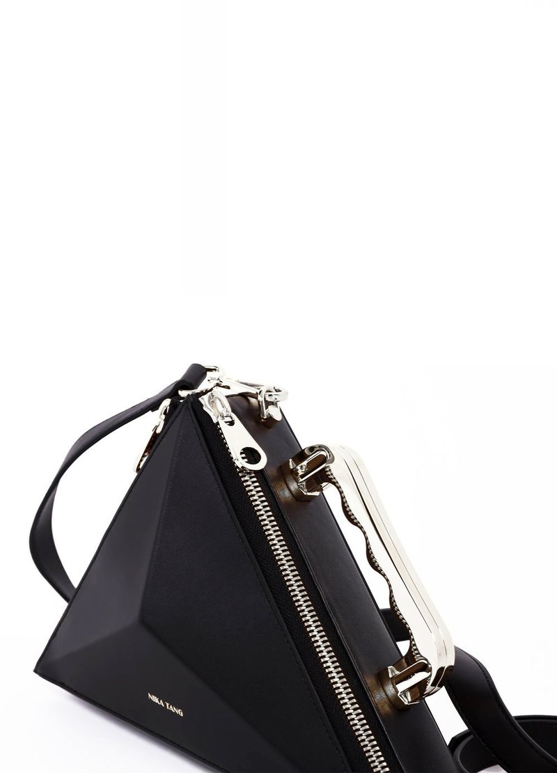 NIKA TANG Texahedron Silver Clutch Handbag