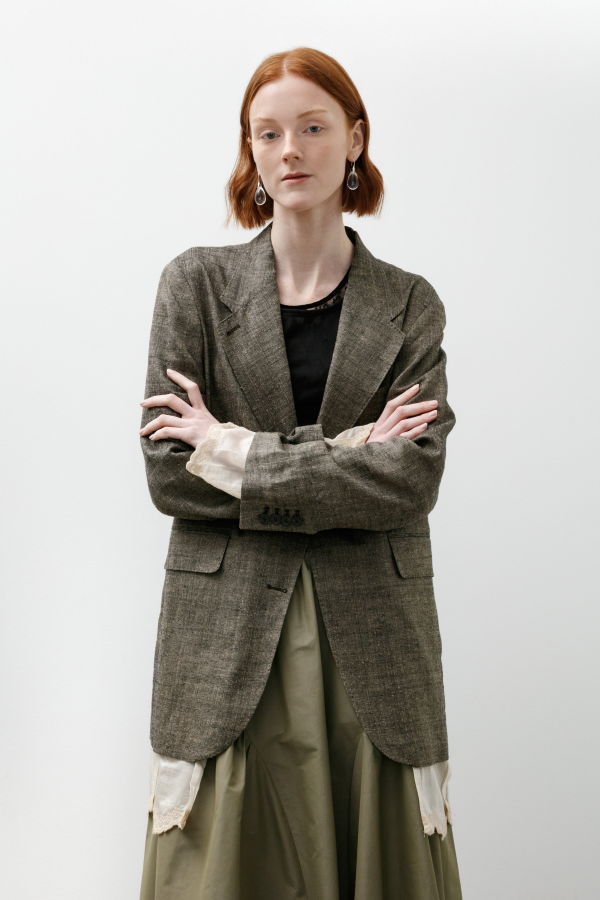 Our Legacy Drip Blazer Deep Husk Soft Grain Weave