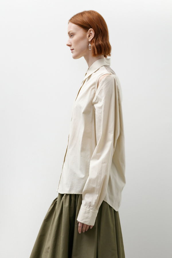 Our Legacy Slip Shirt Eggshell Plainview Cotton