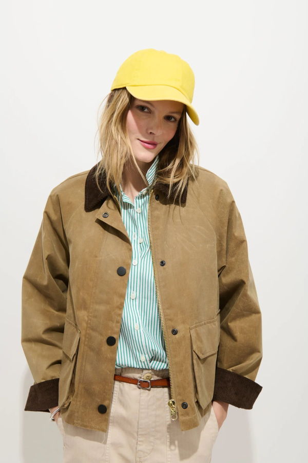 Alex Mill Chiltern Cropped Jacket in Waxed Canvas