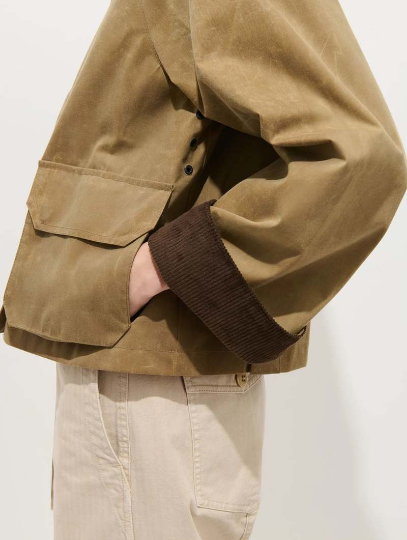 Alex Mill Chiltern Cropped Jacket in Waxed Canvas