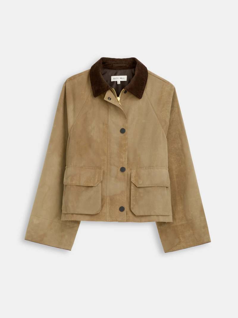 Alex Mill Chiltern Cropped Jacket in Waxed Canvas