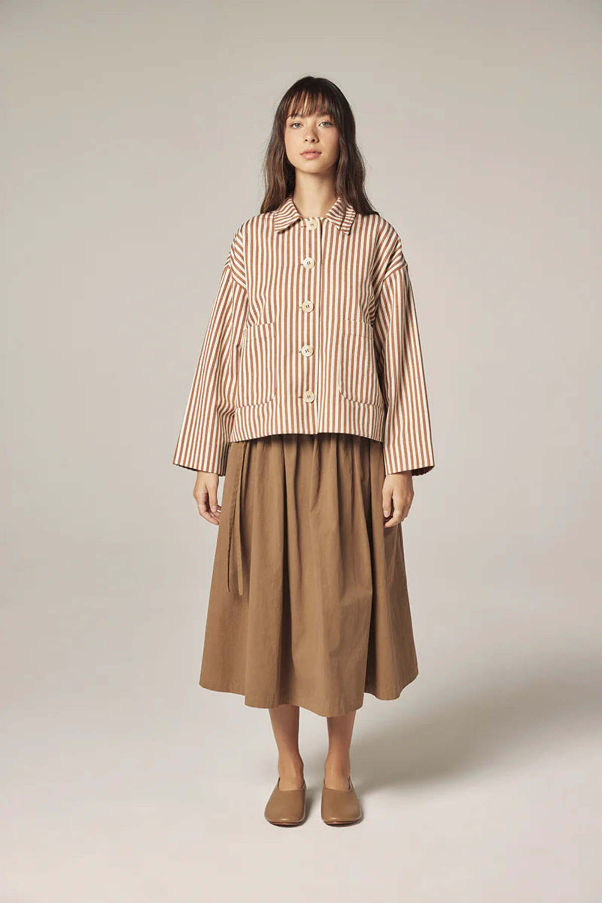 Amente Stripe Button Down Jacket - Image 4 of 6