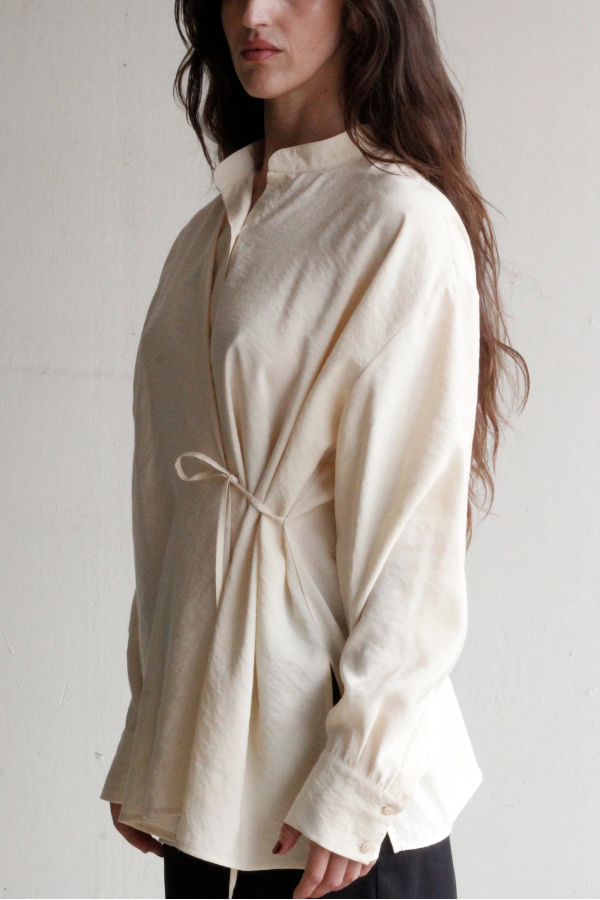 .blacktogrey Ciel Wrap Shirt - Butter Yellow