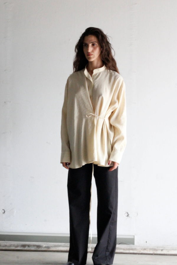 .blacktogrey Ciel Wrap Shirt - Butter Yellow