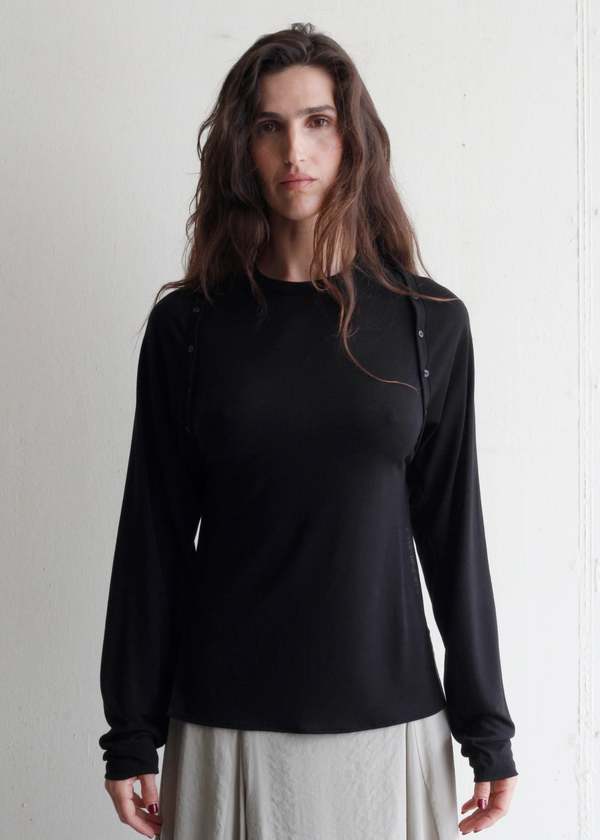 .blacktogrey Martigue Two-in-One Button Top .blacktogrey Martigue Two-in-One Button Top