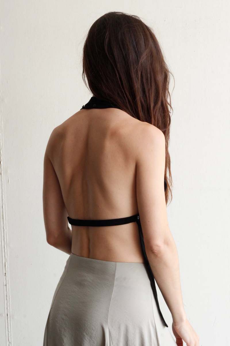 .blacktogrey Martigue Two-in-One Button Top