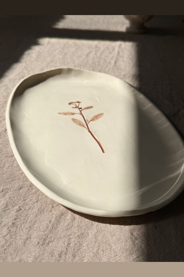 Villa Lua Home Hand-Painted Floral Tray