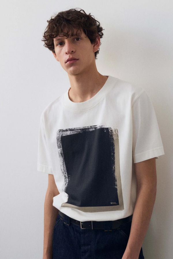 Margaret Howell Block Print T-Shirt Matte Jersey