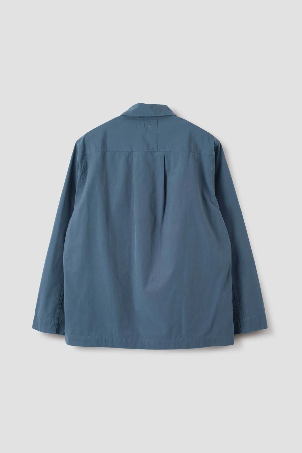 Margaret Howell Long Sleeve Half Zip Pull On Shirt Sanded Cotton Poplin - Image 4 of 4