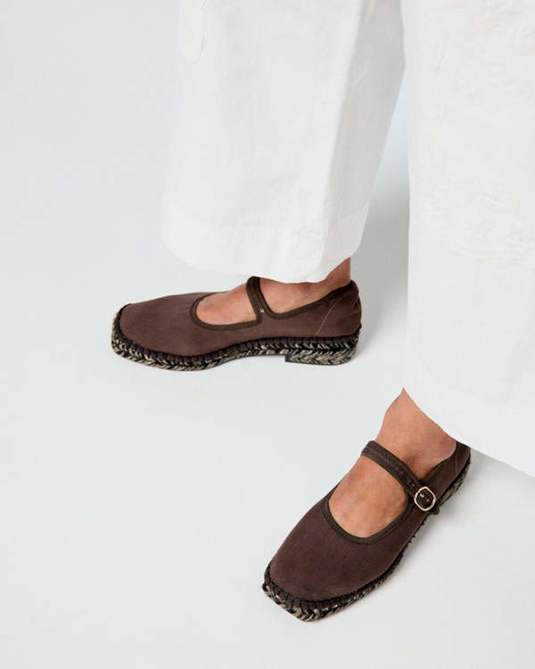 Naguisa Laxe Bicolor Mary Jane Espadrilles - Dark Brown