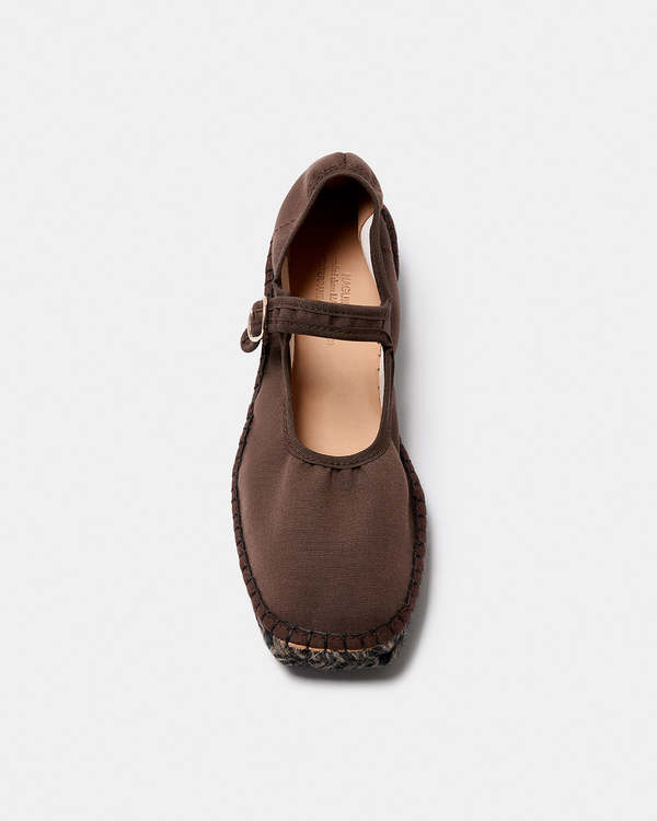 Naguisa Laxe Bicolor Mary Jane Espadrilles - Dark Brown