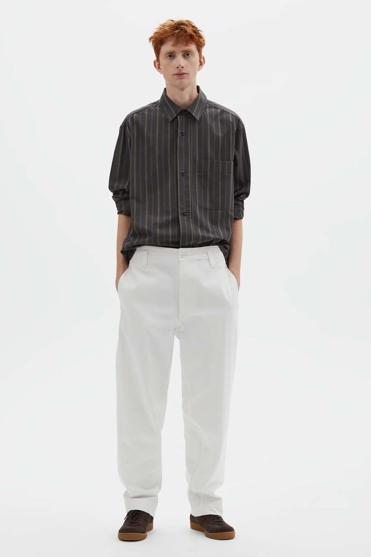 Margaret Howell Naval Trousers Soft Cotton Drill - Image 2 of 5