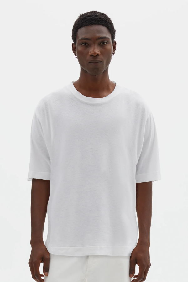 Margaret Howell Simple Organic Cotton Linen Jersey T-Shirt