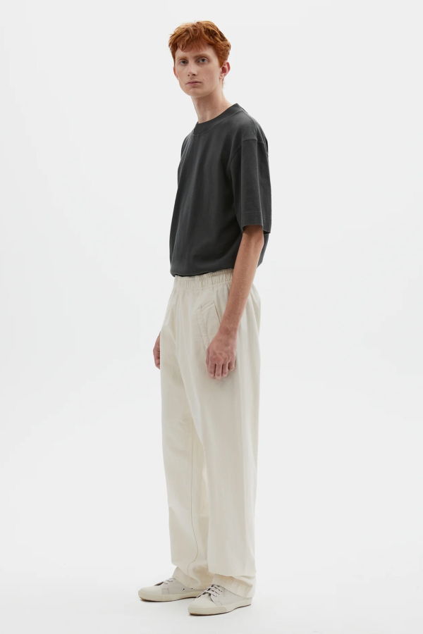 Margaret Howell Wide Leg Workwear Cotton Twill Joggers