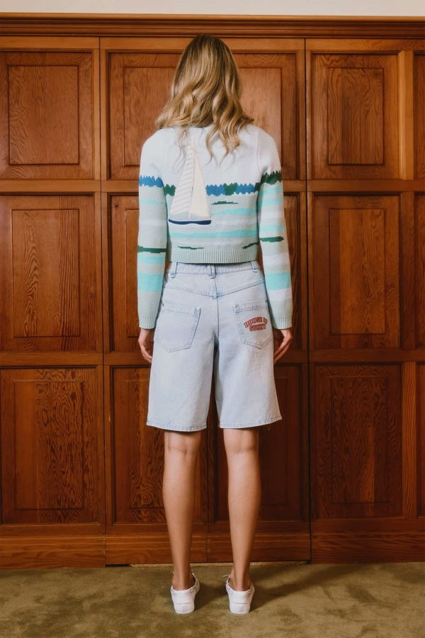House of Sunny Sail Away Tripper Cardigan - Aqua