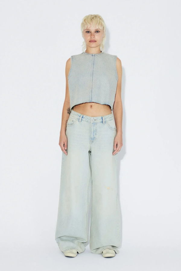 Dr Denim Erin Top - Stream Light Sand