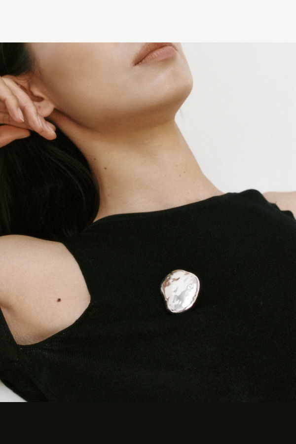 Wolf Circus Haricot Brooch - Silver