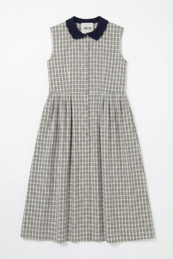 AVN Country Beige Check Dress