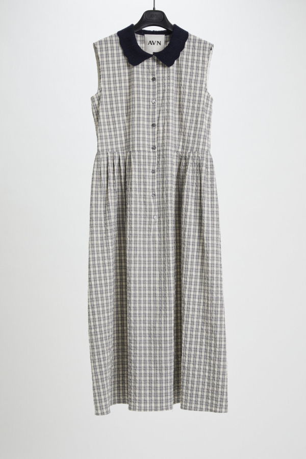 AVN Country Beige Check Dress
