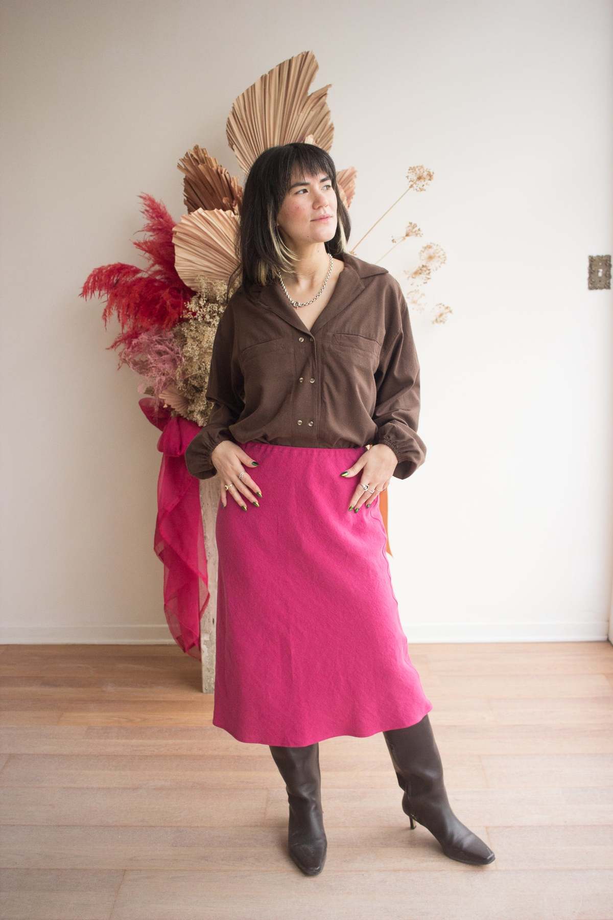 DorsaLi Coastline Bias Skirt - Image 2 of 7