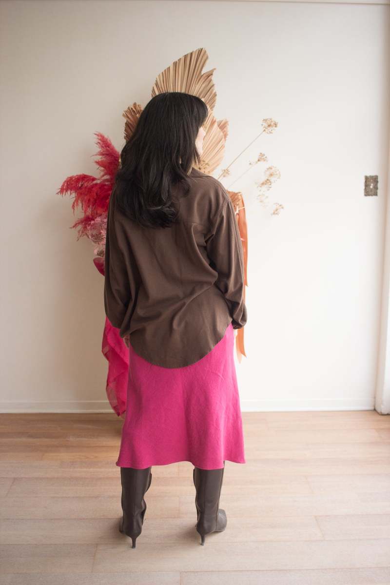 DorsaLi Coastline Bias Skirt