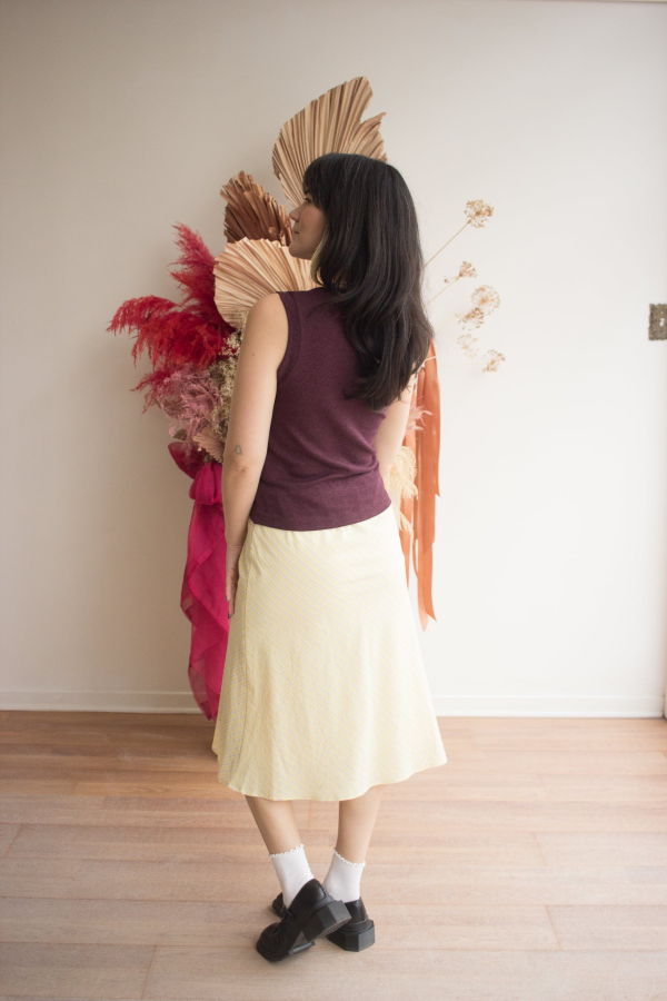 DorsaLi Coastline Bias Skirt