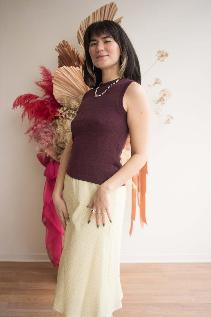 DorsaLi Coastline Bias Skirt