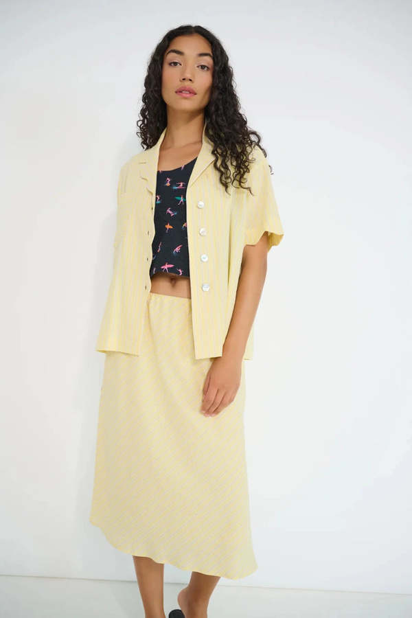 DorsaLi Coastline Bias Skirt