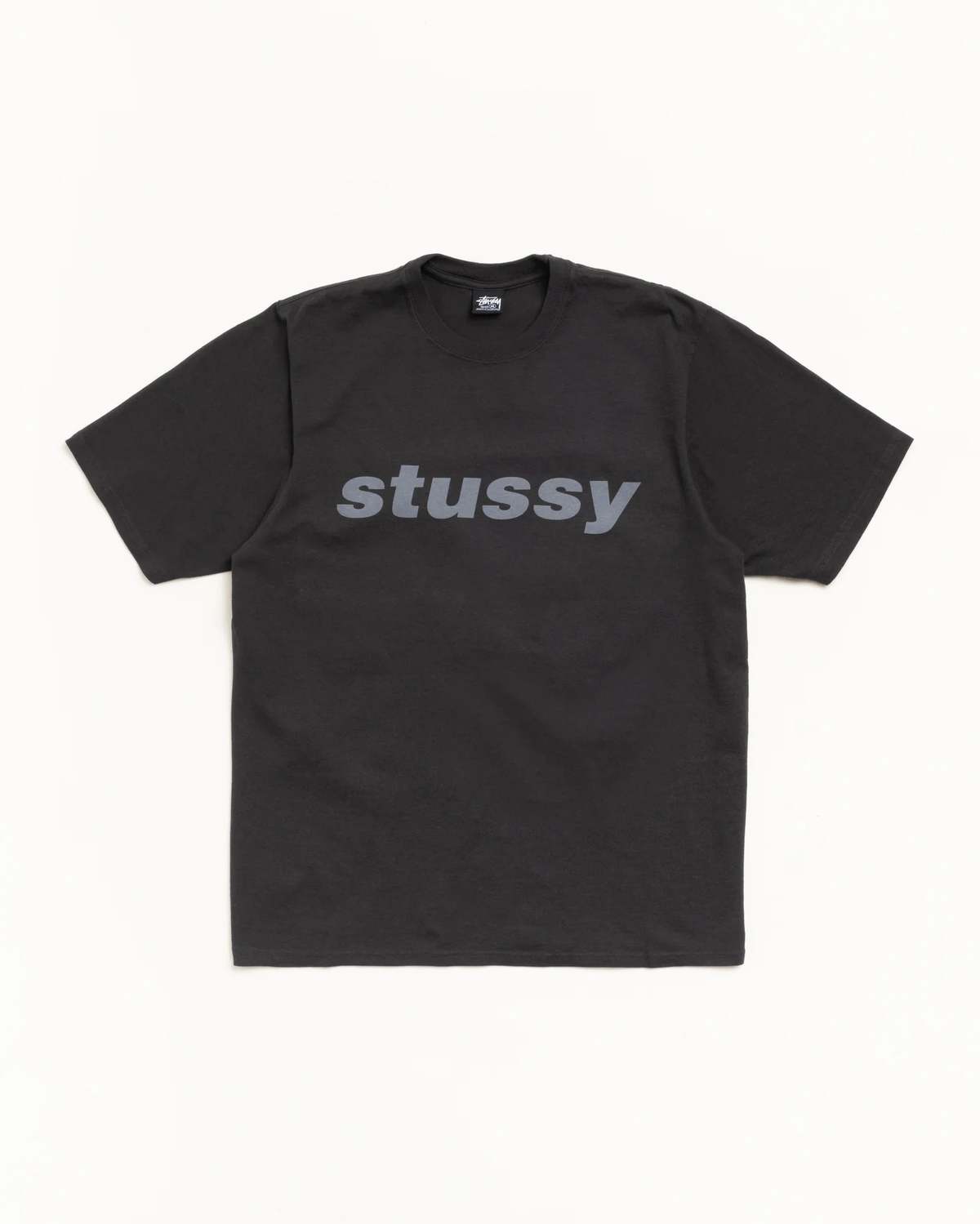 Stussy Shark Pigment Dyed Tee - Black - Image 1 of 2
