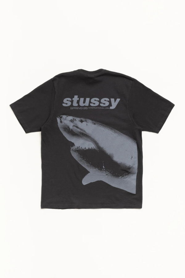 Stussy Shark Pigment Dyed Tee - Black