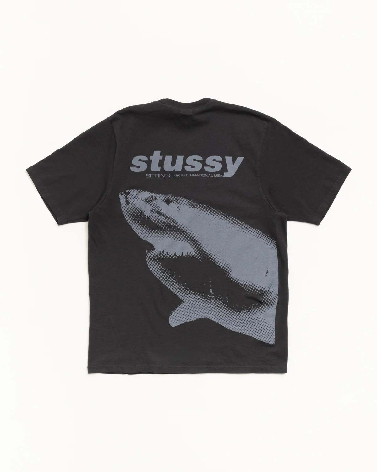 Stussy Shark Pigment Dyed Tee - Black - Image 2 of 2