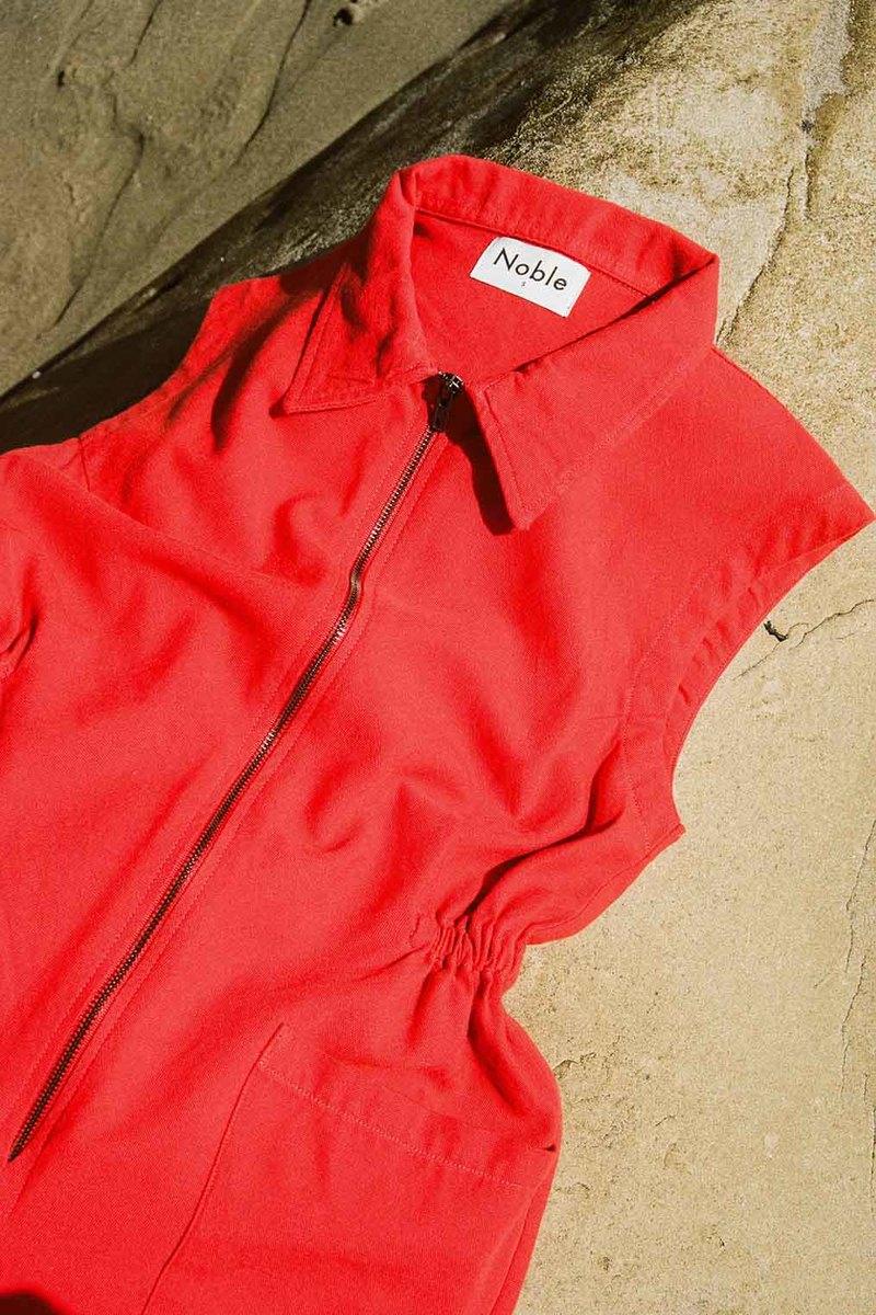 Noble Tank Suit Romper - Paprika