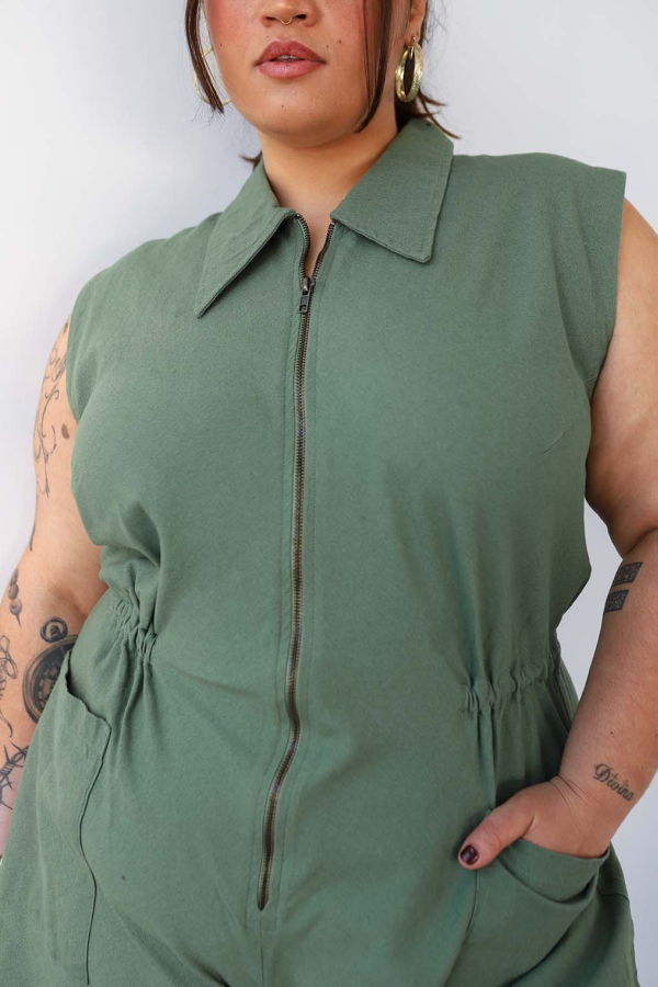 Noble Tank Suit Romper - Sea Glass