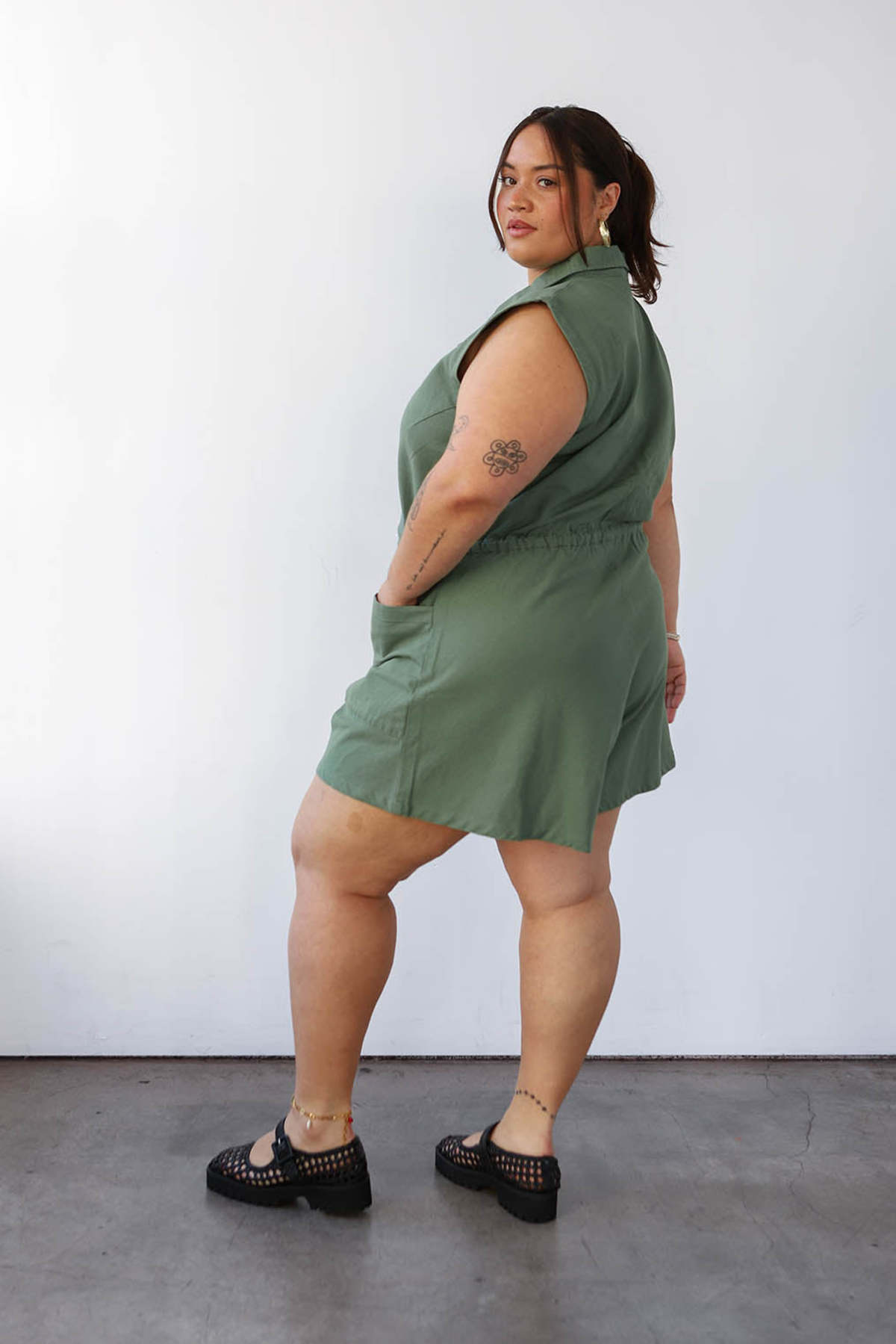 Noble Tank Suit Romper - Sea Glass - Image 4 of 6