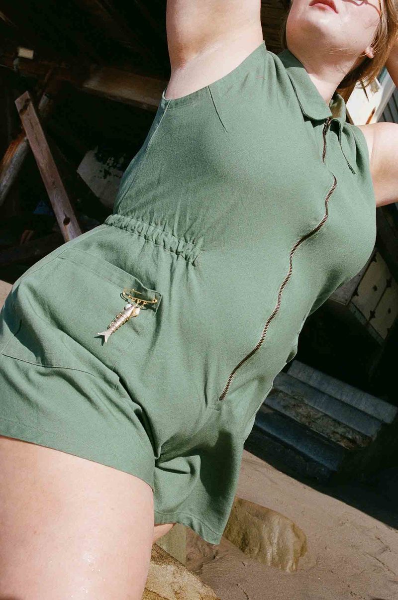 Noble Tank Suit Romper - Sea Glass