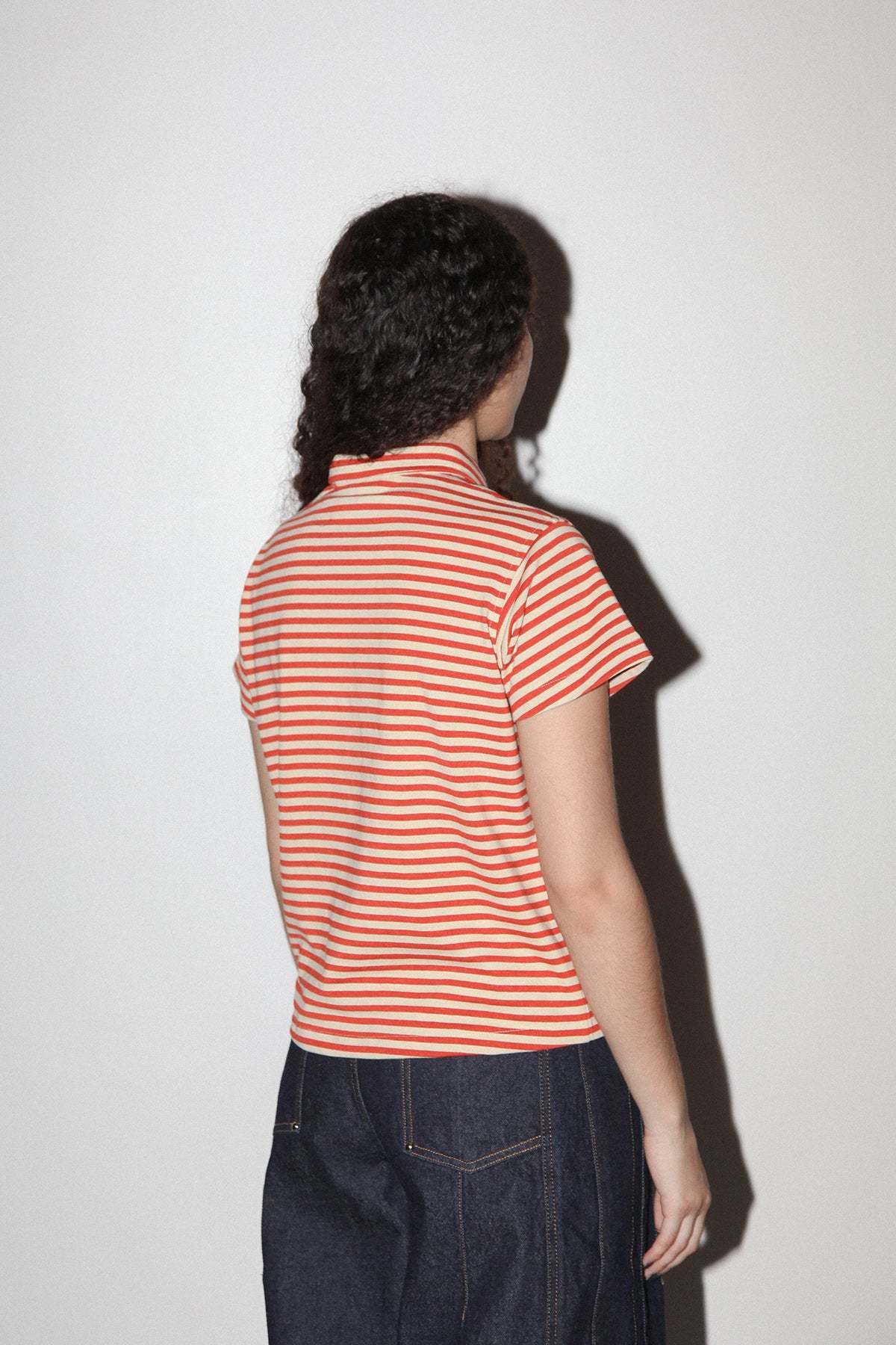 KkCo Rivet Polo Top - Striped Pepper - Image 5 of 7