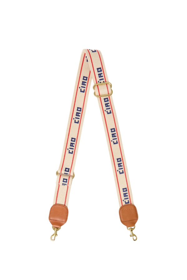 Clare V. Adjustable Crossbody Strap Ciao w/ Double Stripe