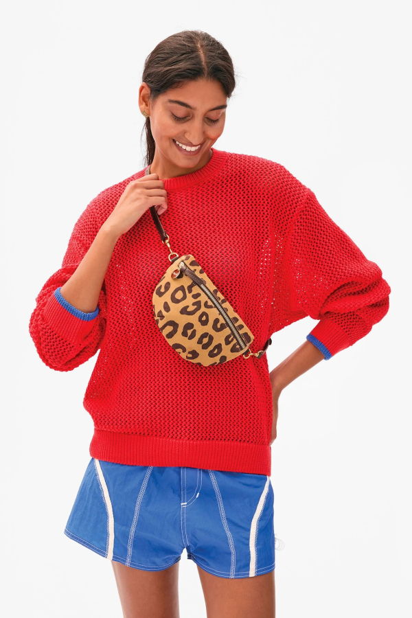 Clare V. Petite Fanny Pablo Cat Suede Fanny Pack