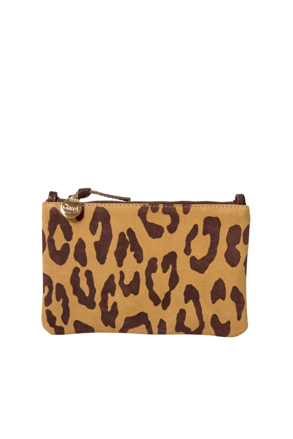 Clare V. Wallet Clutch w/ Tabs Pablo Cat Suede